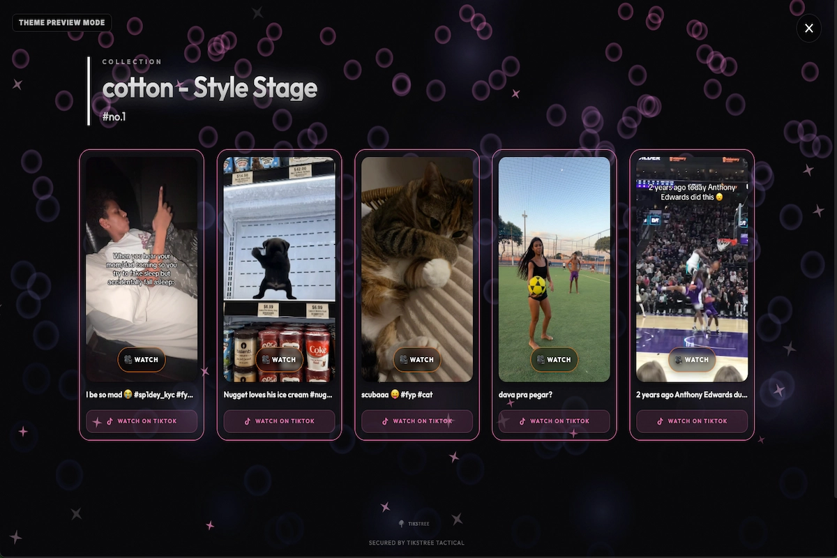 Cotton theme preview