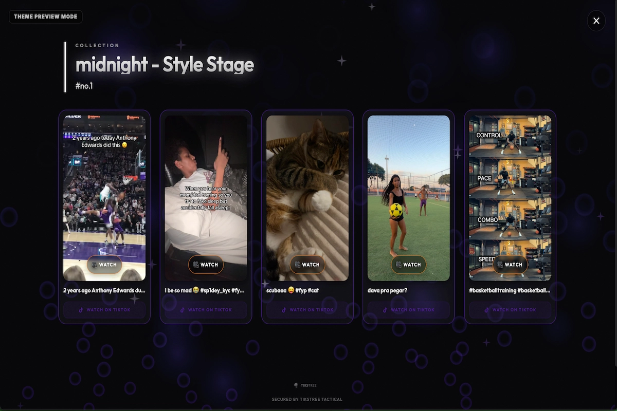 Midnight theme preview